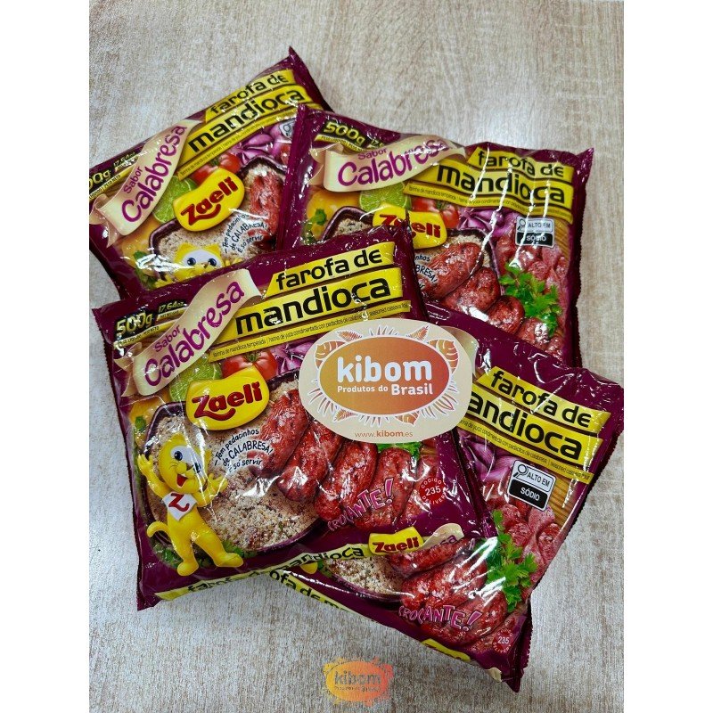 4 UNIDADES Farofa sabor Calabresa “Zaeli” 500g