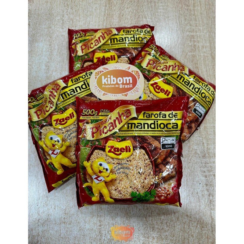 4 UNIDADES Farofa sabor Picanha “Zaeli” 500g
