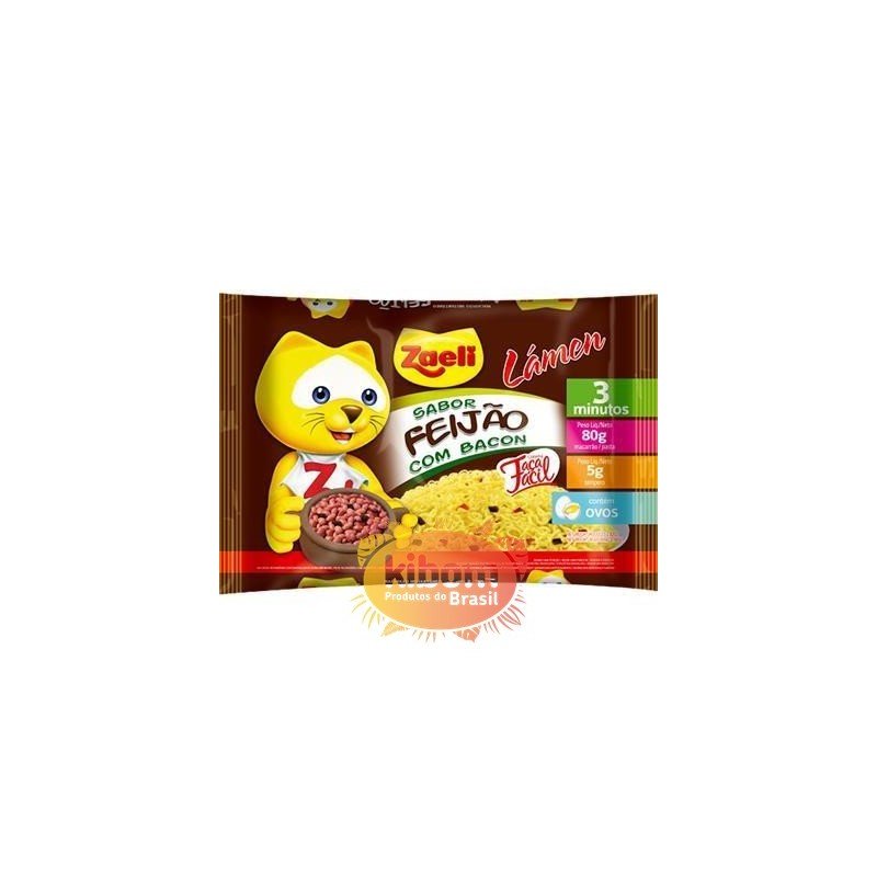 Miojo “Zaeli” sabor Feijao com Bacon 85g