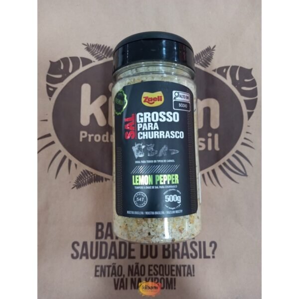 Sal Grosso p/ Churrasco Lemon Pepper 500g Zaeli