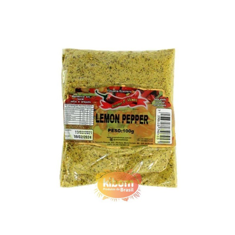 Tempero Lemon Pepper Aroma d Minas 100g
