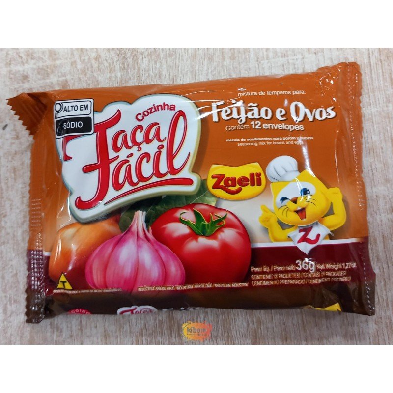 Tempero Para Feijao e Ovos “Zaeli” 36g VENCIMENTO 29/04/2025